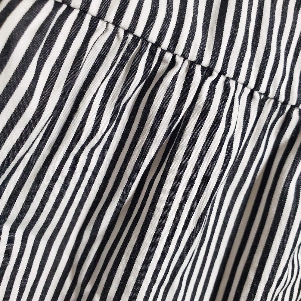 J. Crew Black and White Striped Button-Up Blouse - Picture 3 of 9